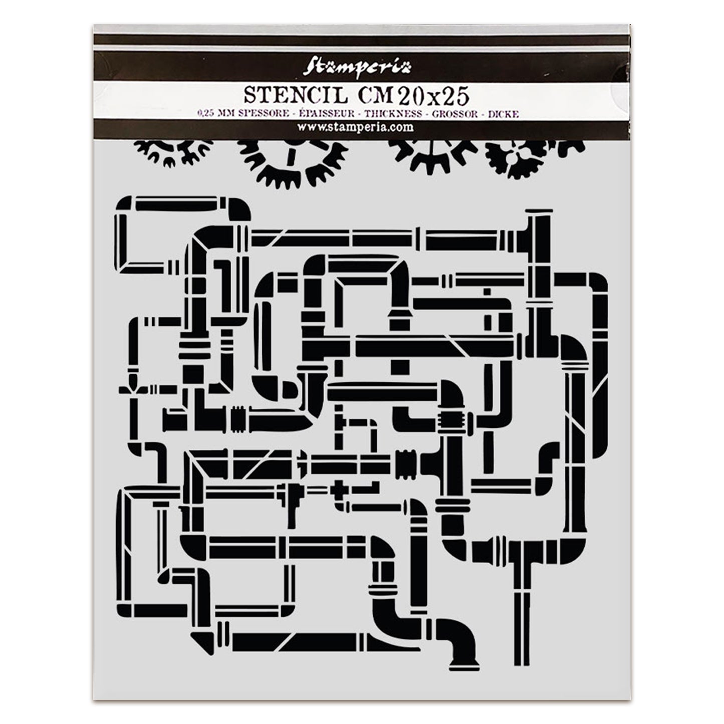 Stamperia Gardens of Time Thick Stencil 20x25cm Tubes (KSTD202)