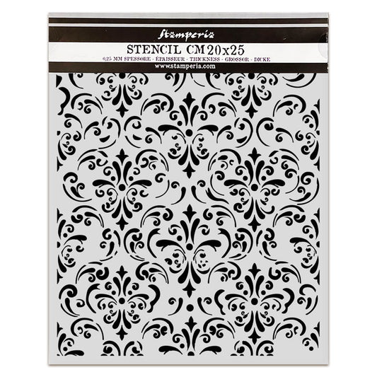 Stamperia Gardens of Time Thick Stencil 20x25cm Wallpaper (KSTD205)