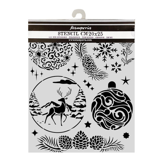 Stamperia Thick Stencils 20x25cm Christmas Balls