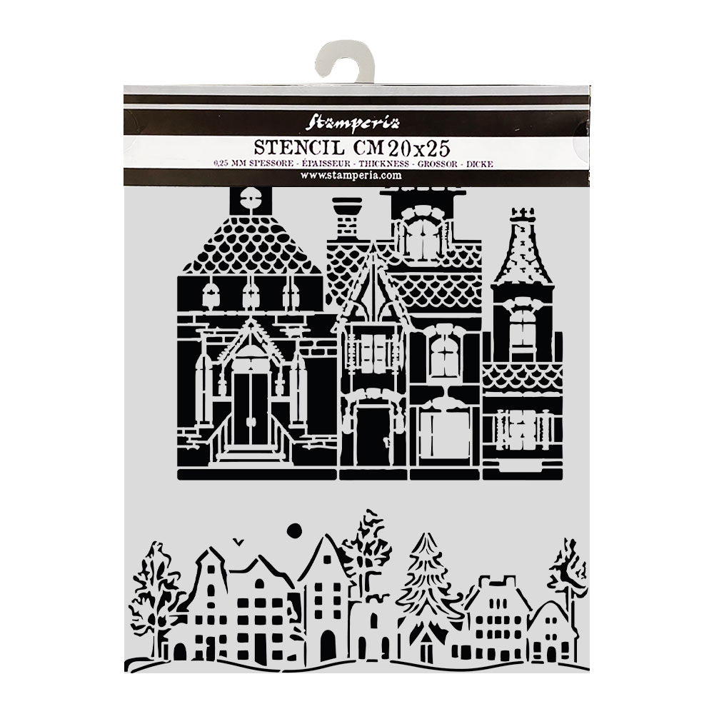 Stamperia Thick Stencils 20x25cm Christmas House