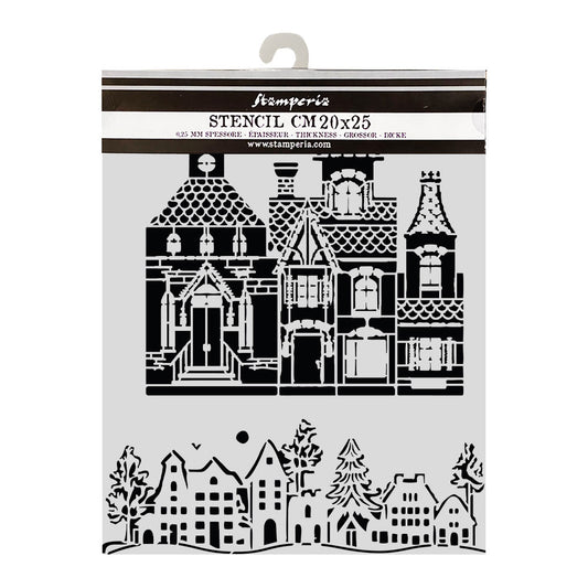 Stamperia Thick Stencils 20x25cm Christmas House