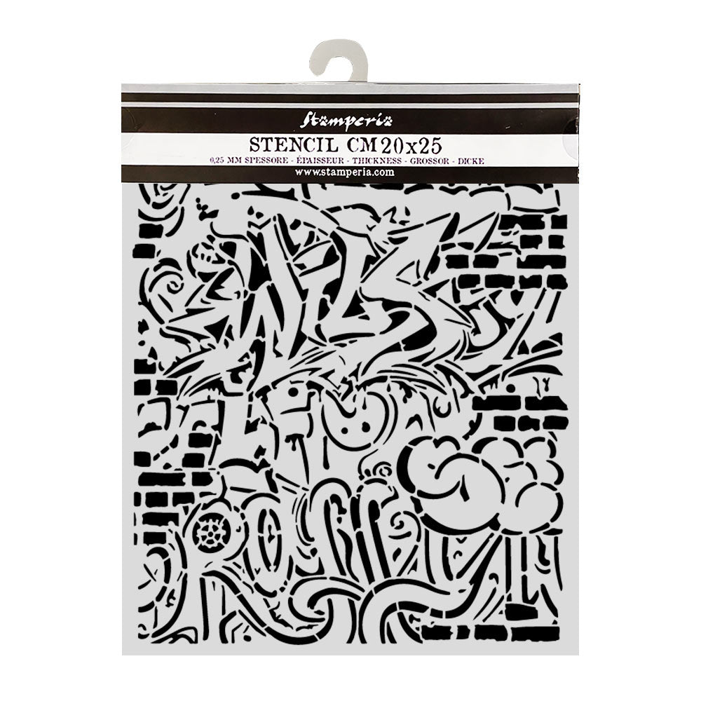 Stamperia Furry Friends 2 Thick Stencils 20x25cm Graffiti by Antonis Tzanidakis