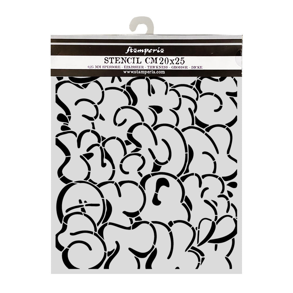 Stamperia Furry Friends 2 Thick Stencils 20x25cm Pop Art Pattern by Antonis Tzanidakis
