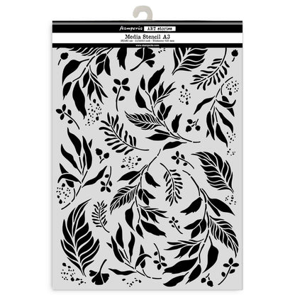 Stamperia Art Stories A3 Big Stencil Leaves