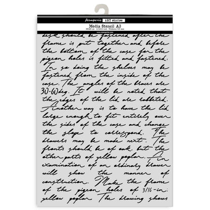 Stamperia Art Stories A3 Big Stencil Writings