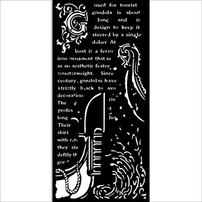 Stamperia Venice City of Art Thick Stencil 12X25cm Gondola