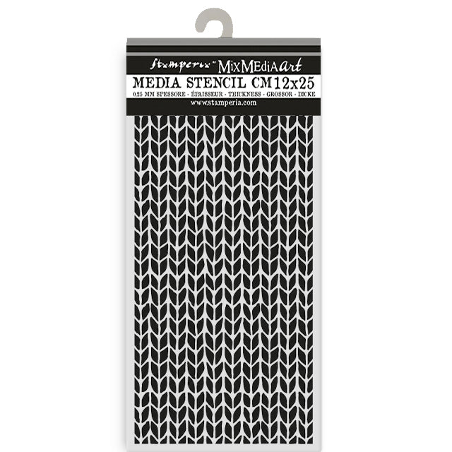 Stamperia Whispering Woods Thick Stencil 12x25cm Knitting Pattern