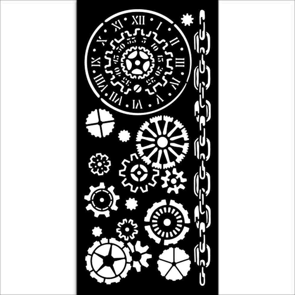 Stamperia Voyages Fantastiques Thick Stencil 12x25cm Mechanisms