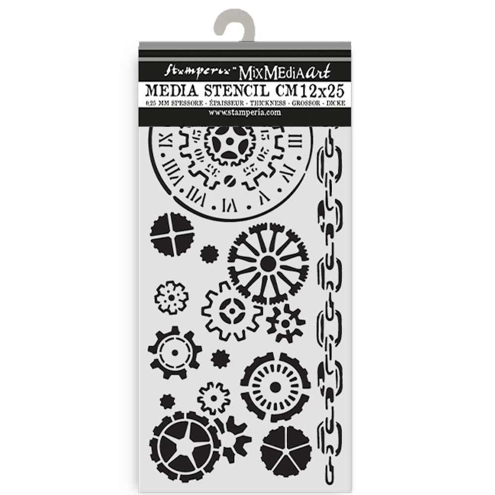 Stamperia Voyages Fantastiques Thick Stencil 12x25cm Mechanisms
