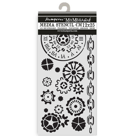Stamperia Voyages Fantastiques Thick Stencil 12x25cm Mechanisms