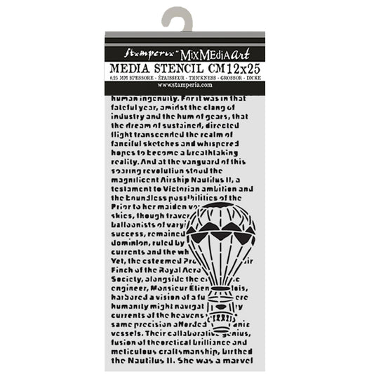 Stamperia Voyages Fantastiques Thick Stencil 12x25cm Above the Clouds