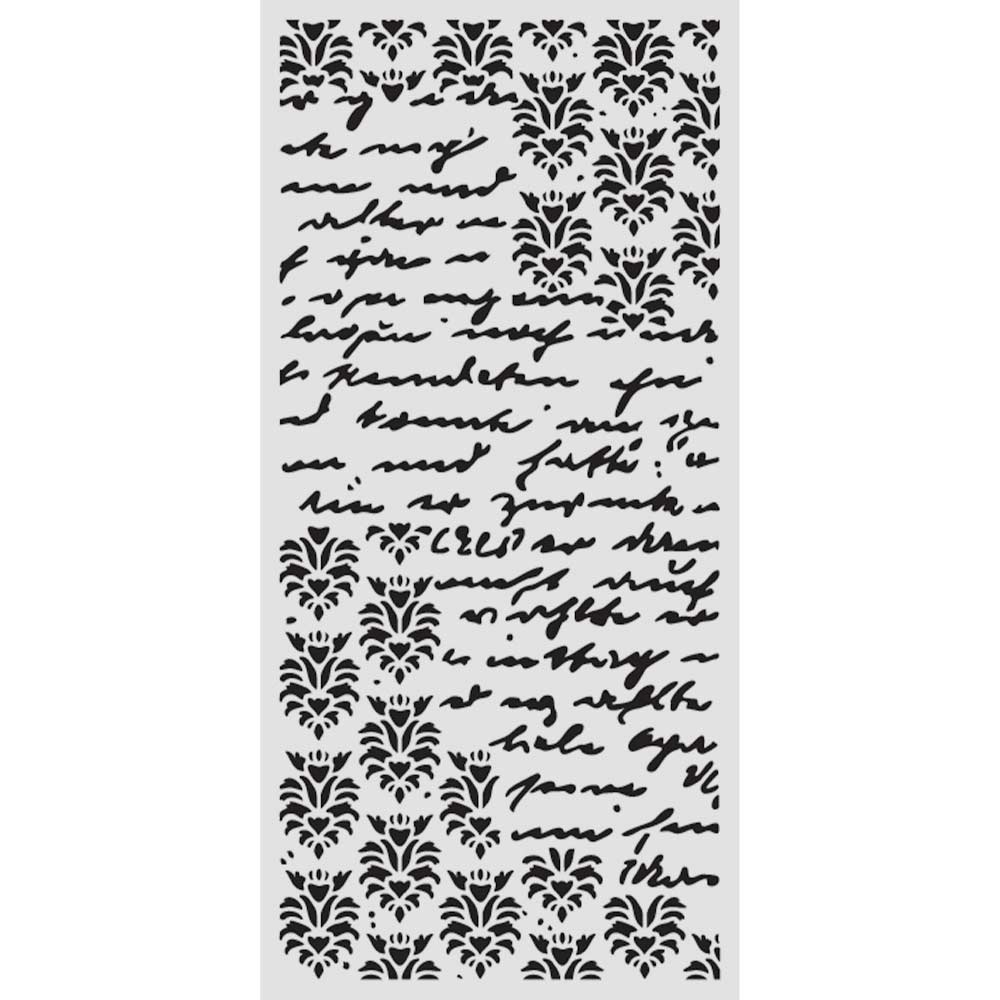 Stamperia Secret Diary Thick Stencil 12x25cm Seal and Writings