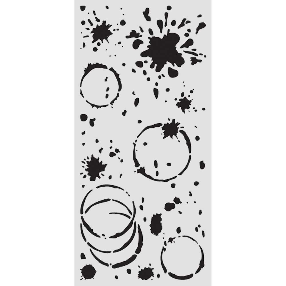 Stamperia Secret Diary Thick Stencil 12x25cm Ink Splatter