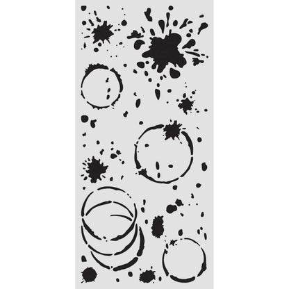 Stamperia Secret Diary Thick Stencil 12x25cm Ink Splatter
