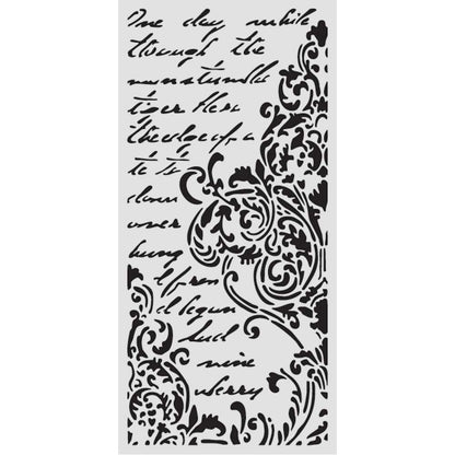 Stamperia Secret Diary Thick Stencil 12x25cm Frieze with Lettering
