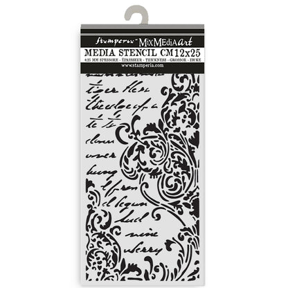 Stamperia Secret Diary Thick Stencil 12x25cm Frieze with Lettering