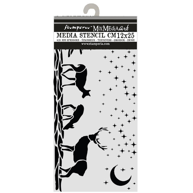 Stamperia Thick Stencils 12x25cm Christmas Deers