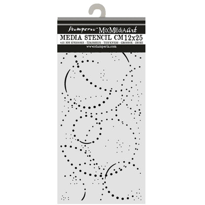 Stamperia Cosmos Thick Stencils 12x25cm Ink Orbits by Cristina Radovan