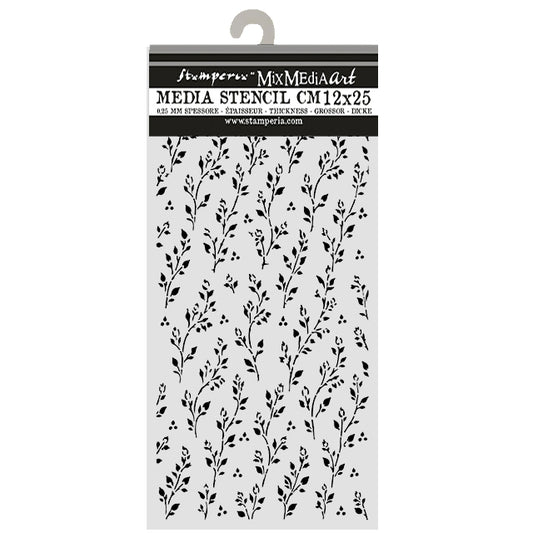 Stamperia CozyFamily Thick Stencils 12x25cm Sprig Pattern