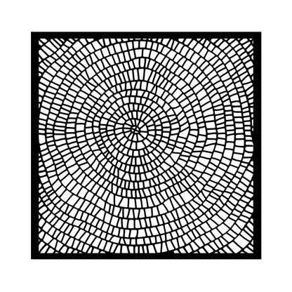Stamperia Whispering Woods Thick Stencil 18x18cm Bark Pattern