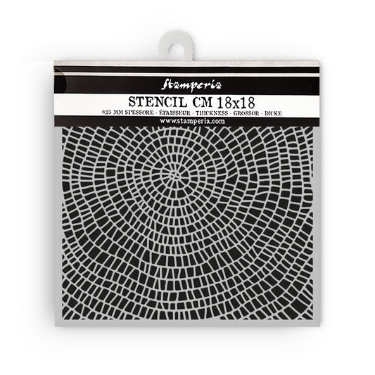 Stamperia Whispering Woods Thick Stencil 18x18cm Bark Pattern