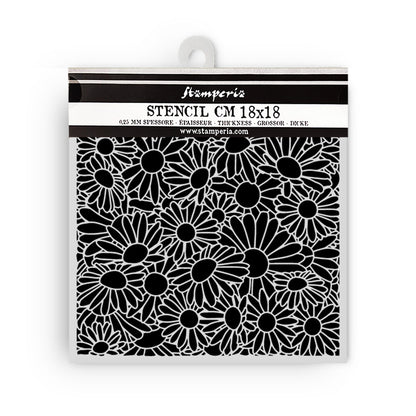 Stamperia Daisy Art Thick Stencil 18x18cm Daisies Pattern