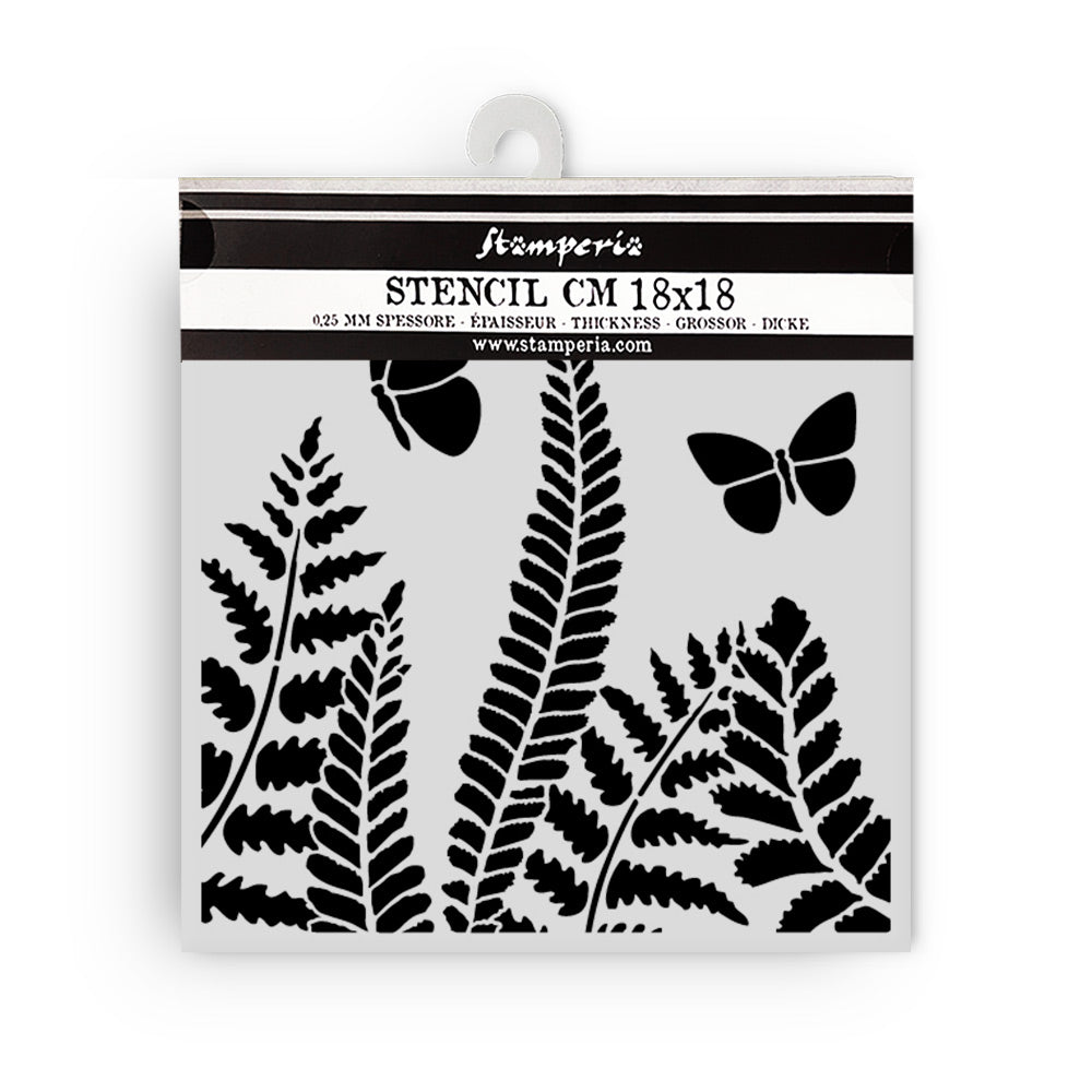 Stamperia Daisy Art Thick Stencil 18x18cm Fern