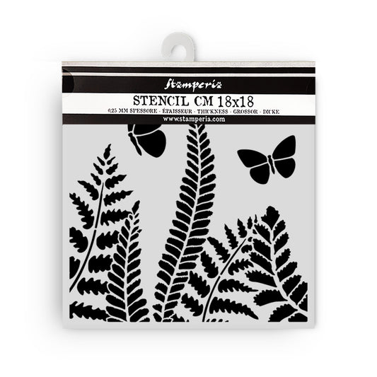 Stamperia Daisy Art Thick Stencil 18x18cm Fern