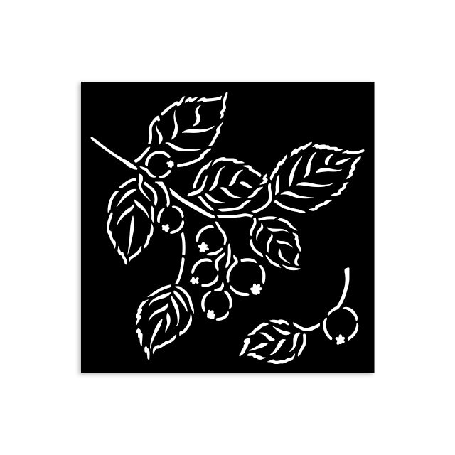 Stamperia Whispering Woods Thick Stencil 12x12cm Berries