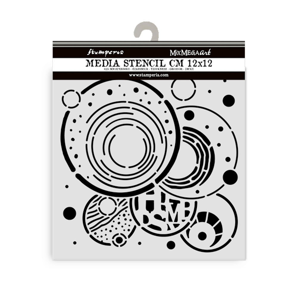 Stamperia Furry Friends Thick Stencil 12x12cm Vibrant Circles
