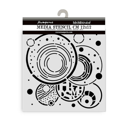 Stamperia Furry Friends Thick Stencil 12x12cm Vibrant Circles