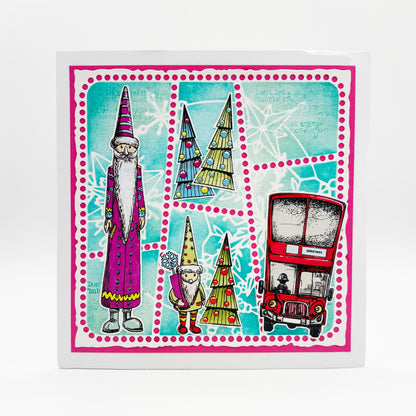 Set of 4 Stamp Sets - All Aboard, Brum Brum, Fir Wonderland & Jingle Dreams