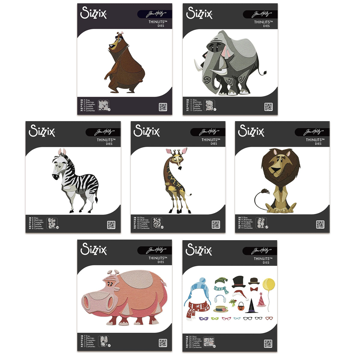 Sizzix Thinlits LARGE Colorize Character and Accessories Bundle