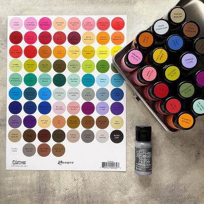 Ranger Tim Holtz Distress Large Round Label Sheet- Black Printing