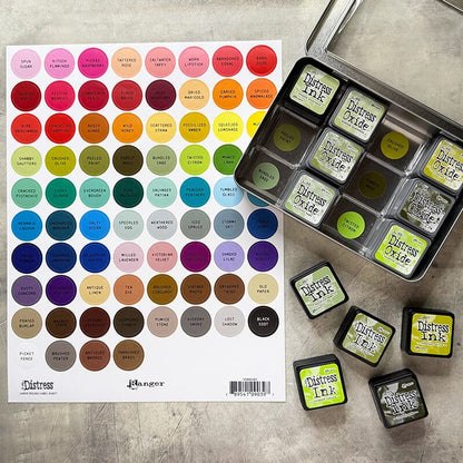 Ranger Tim Holtz Distress Large Round Label Sheet- Black Printing
