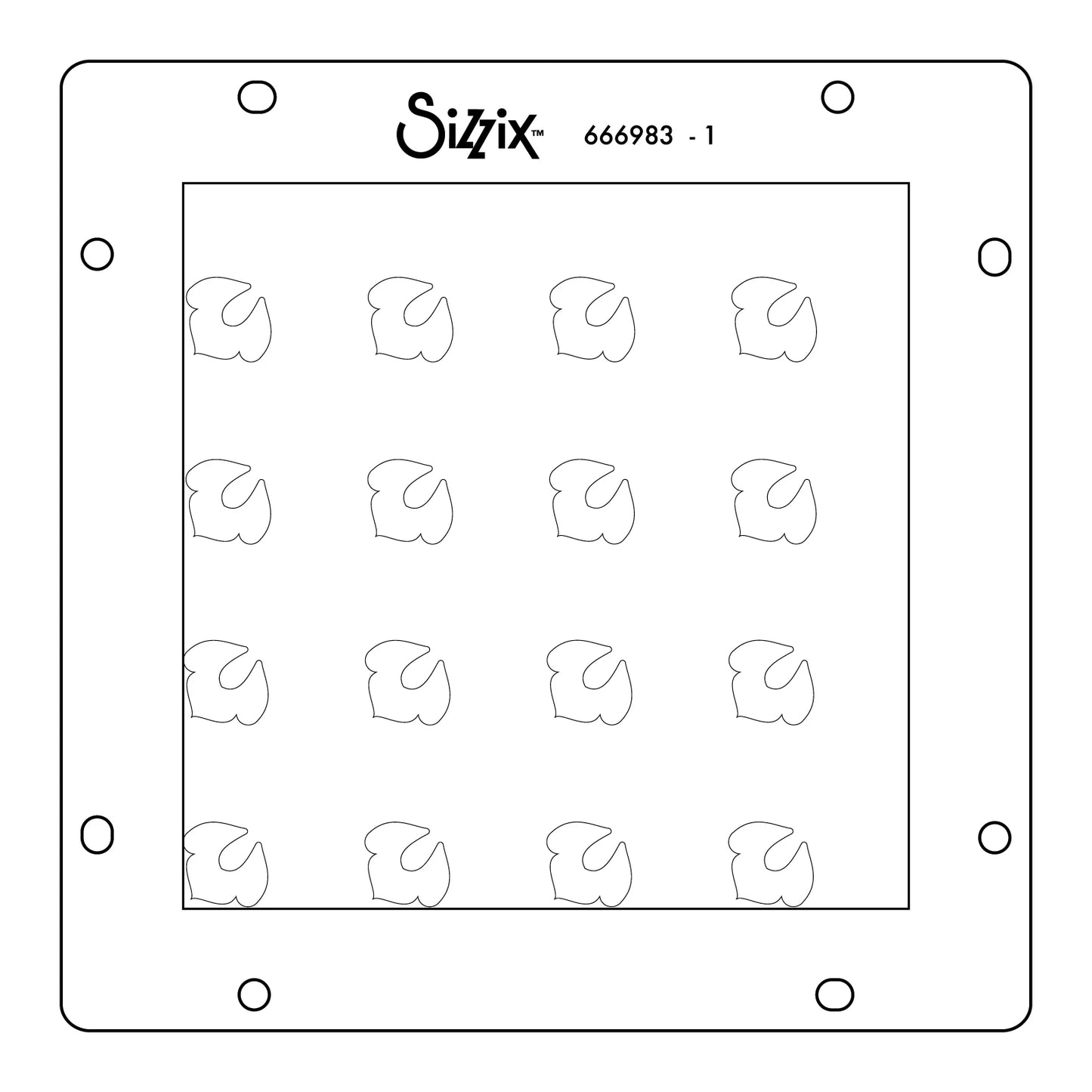 Sizzix Rotating Stencils 1PK Flower Power