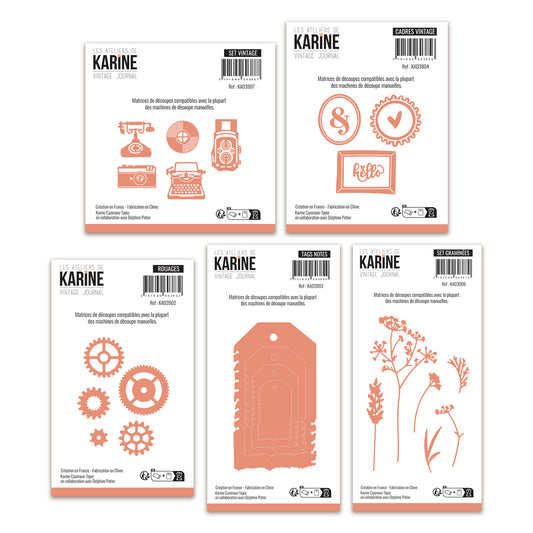 Les Ateliers De Karine Vintage Journal Die Bundle