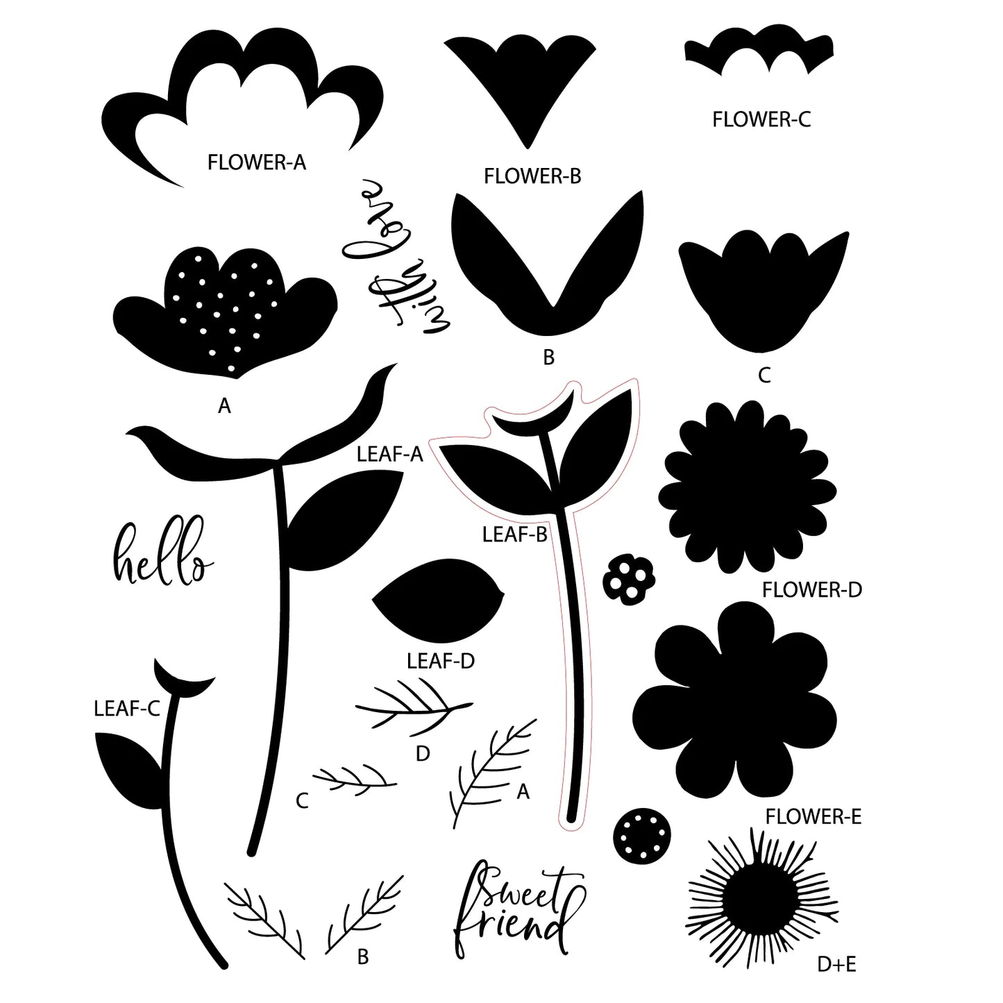 Sizix Clear Stamp Bundle by Catherine Pooler