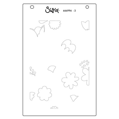 Sizzix A6 Layered Stencils 4PK Happy Garden #2 by Catherine Pooler