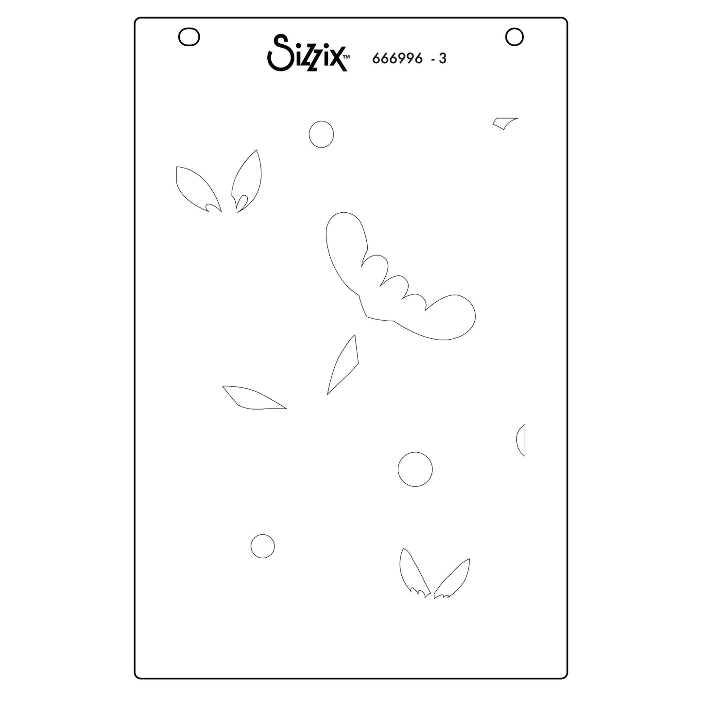 Sizzix A6 Layered Stencils 4PK Happy Garden #2 by Catherine Pooler