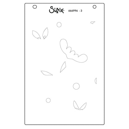 Sizzix A6 Layered Stencils 4PK Happy Garden #2 by Catherine Pooler