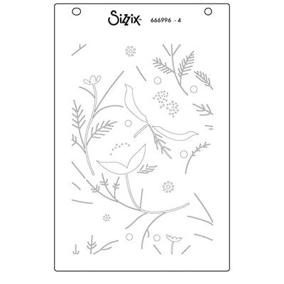Sizzix A6 Layered Stencils 4PK Happy Garden #2 by Catherine Pooler