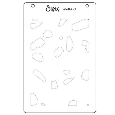 Sizzix A6 Layered Stencils 4PK Paper Scraps by Catherine Pooler