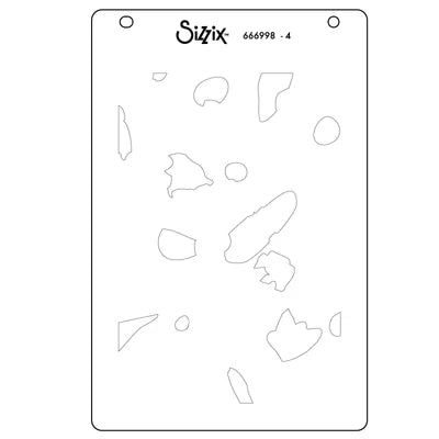 Sizzix A6 Layered Stencils 4PK Paper Scraps by Catherine Pooler