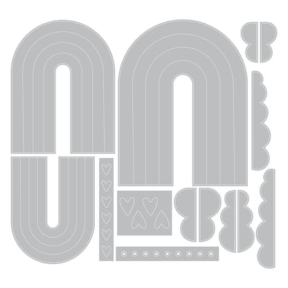 Sizzix Thinlits Die Set 14PK Rainbow Arches by Catherine Pooler