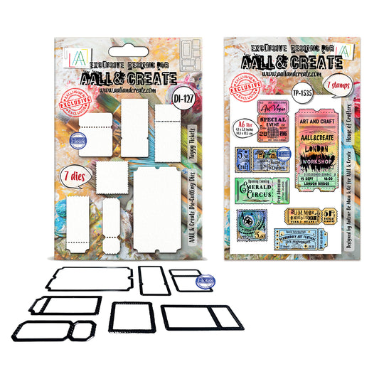 Little Post Office A6 Stamp Set & Matching Die Set Bundle