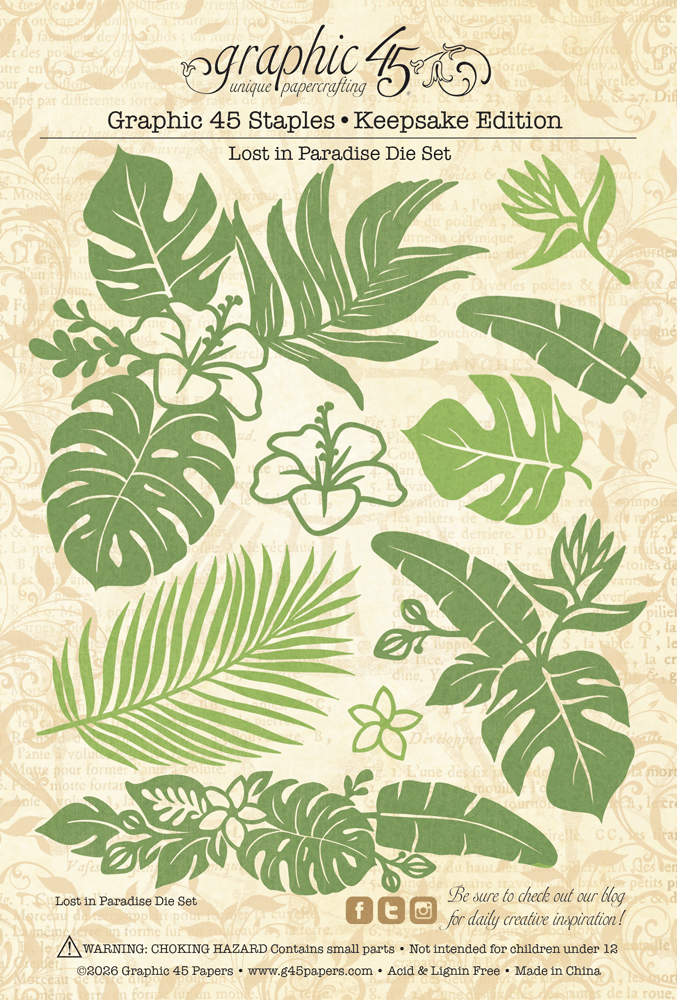 Graphic45 Lost in Paradise - Updated Keepsake Kit with Metal Die-Set Preorder*