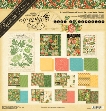 Graphic45 Lost in Paradise - Updated Keepsake Kit with Metal Die-Set Preorder*
