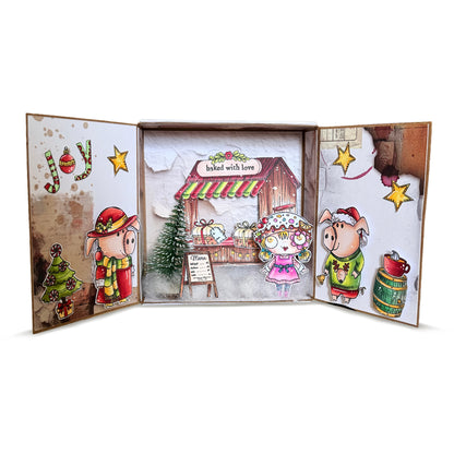 TP-1387 - A7 Stamp Set - Holiday Pigs