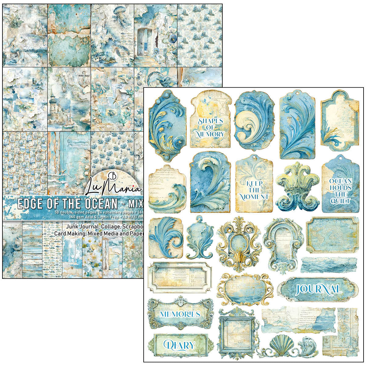 Ciao Bella Edge of the Ocean A4 Maxi Mixed Media Book